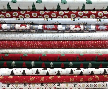 Christmas fabrics different designs cotton print